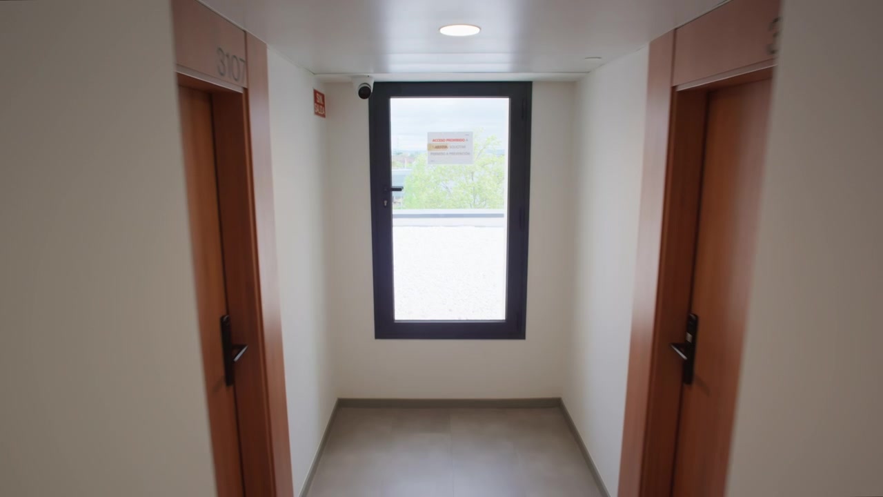 Long Empty Hallway in a Modern Building