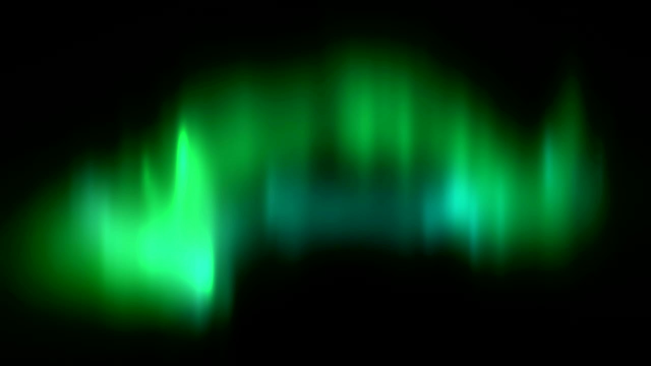 Arctic bright northern light on black background.