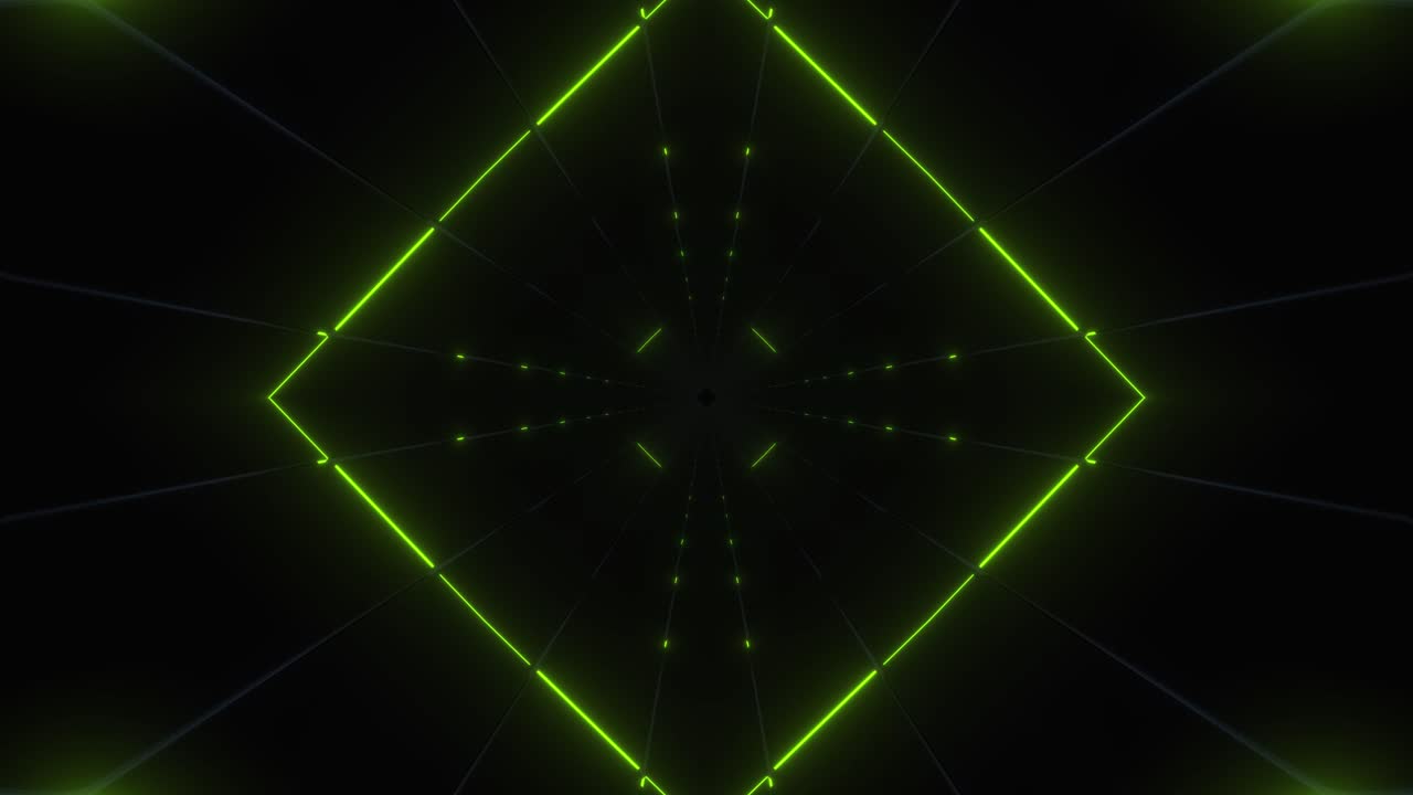 tunnel geometrico al neon