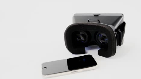 Close-up-of-virtual-reality-headset-with-mobile-phone