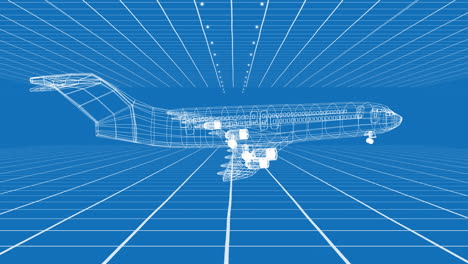 digital 3d structure of a plane