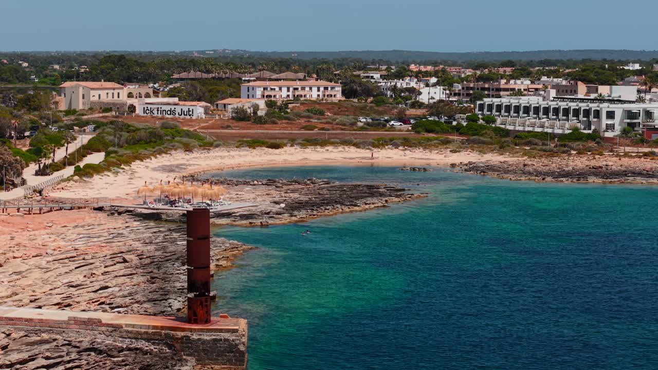 Coastal view of a beach town