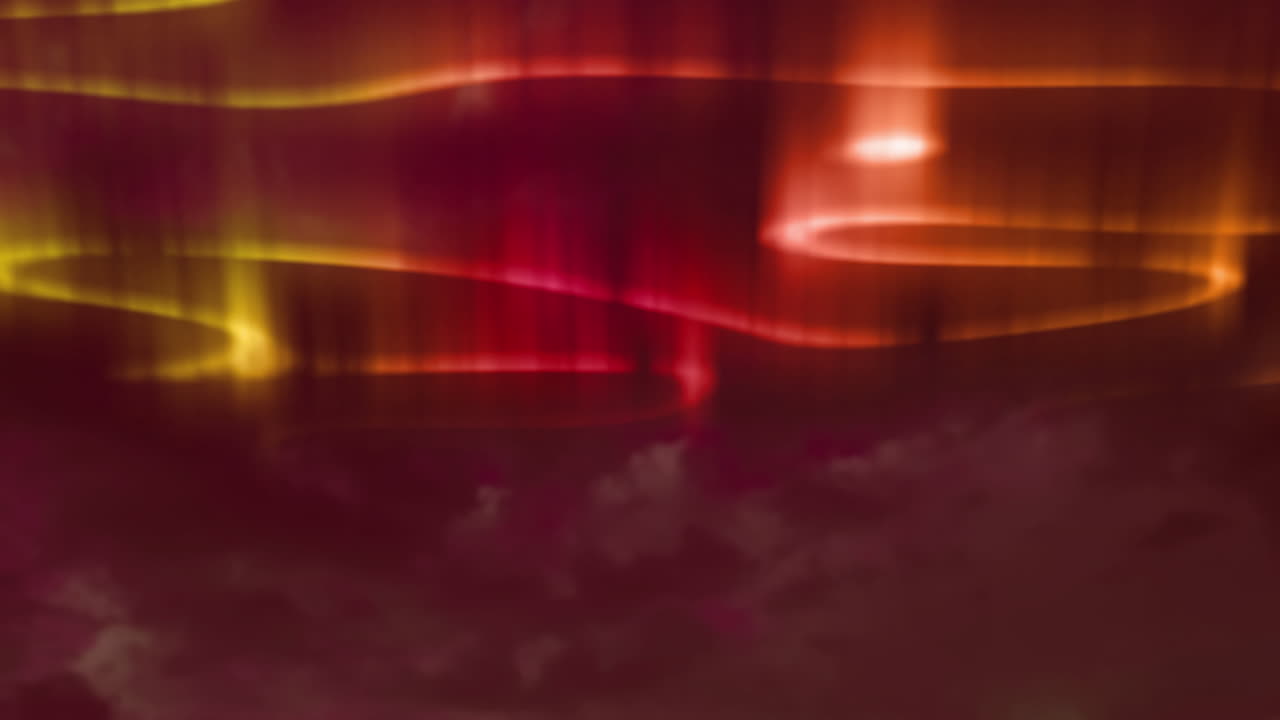 animación de paisaje con luces del norte en el cielo nocturno