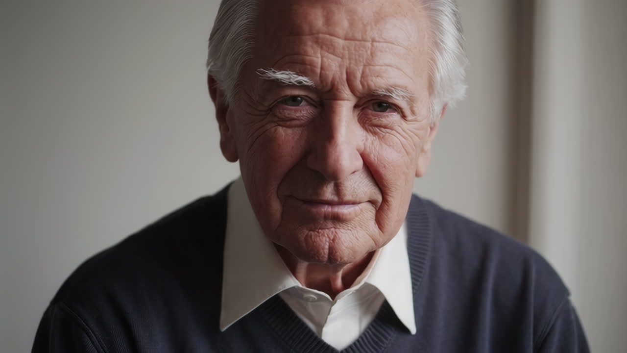 노인 의 근접 초상화