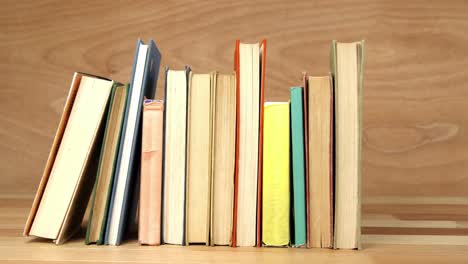 Various-books-arranged-on-a-table