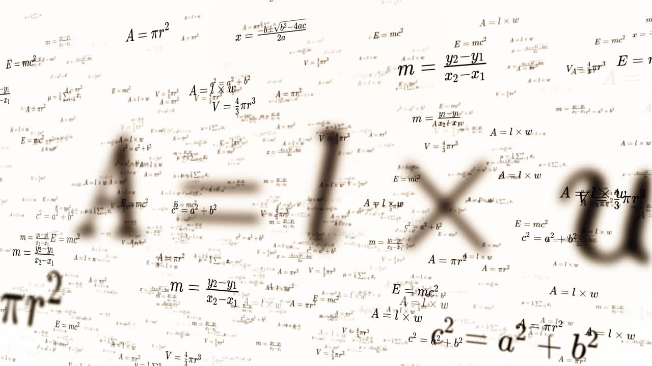 Abstract Mathematical Formulas, Animated science Background