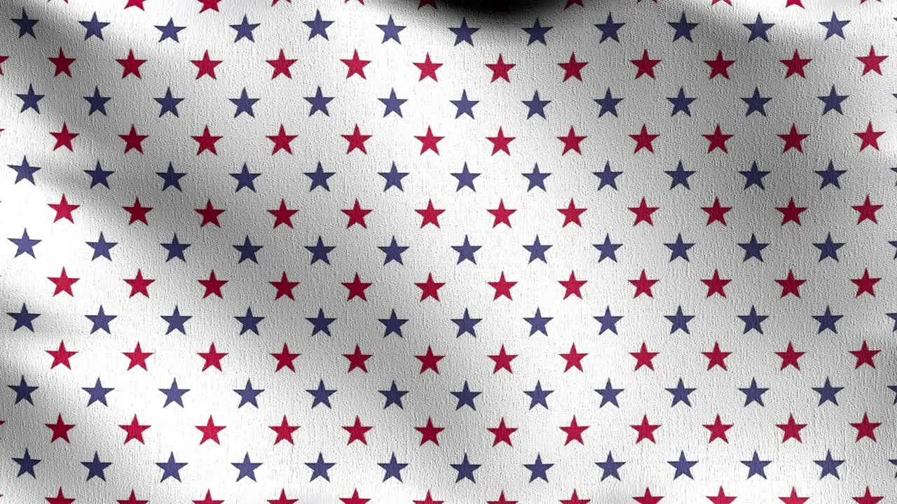 bucle sin costura 4k vdo. bandera nacional de los estados unidos de américa soplando en el viento aislado para el 4 de julio o el día de la independencia. diseño abstracto patriótico oficial. ilustración 3d del símbolo de señal ondulante
