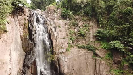 waterfall aerial view in khao yai national park in thailand