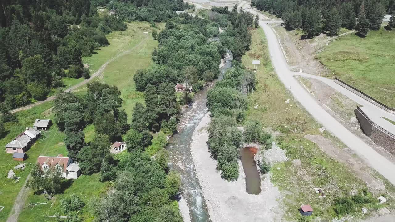 산악 강 계곡 풍경
