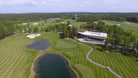 aerial view of a golf course