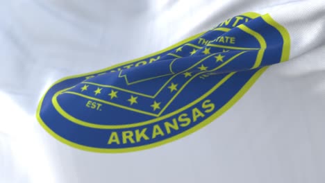 flag of benton county, state of arkansas, united states - loop