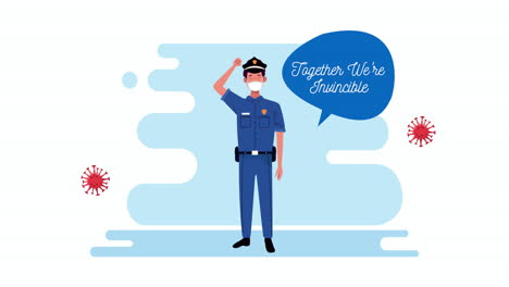 con la policía juntos somos invencibles campaña de mensaje