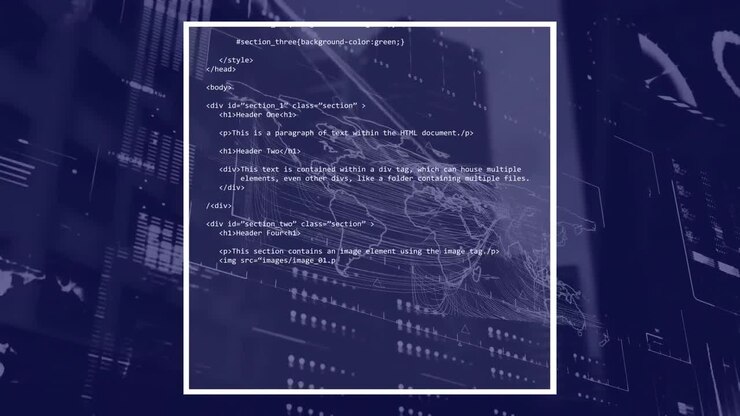 Animation of ai text and data processing over cityscape