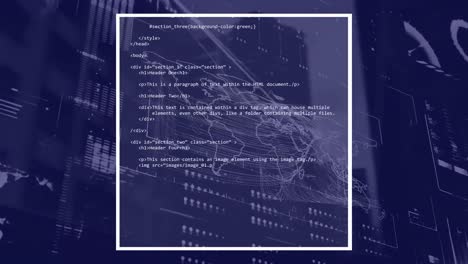 Animation of ai text and data processing over cityscape