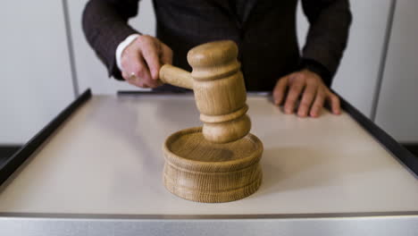 man using gavel