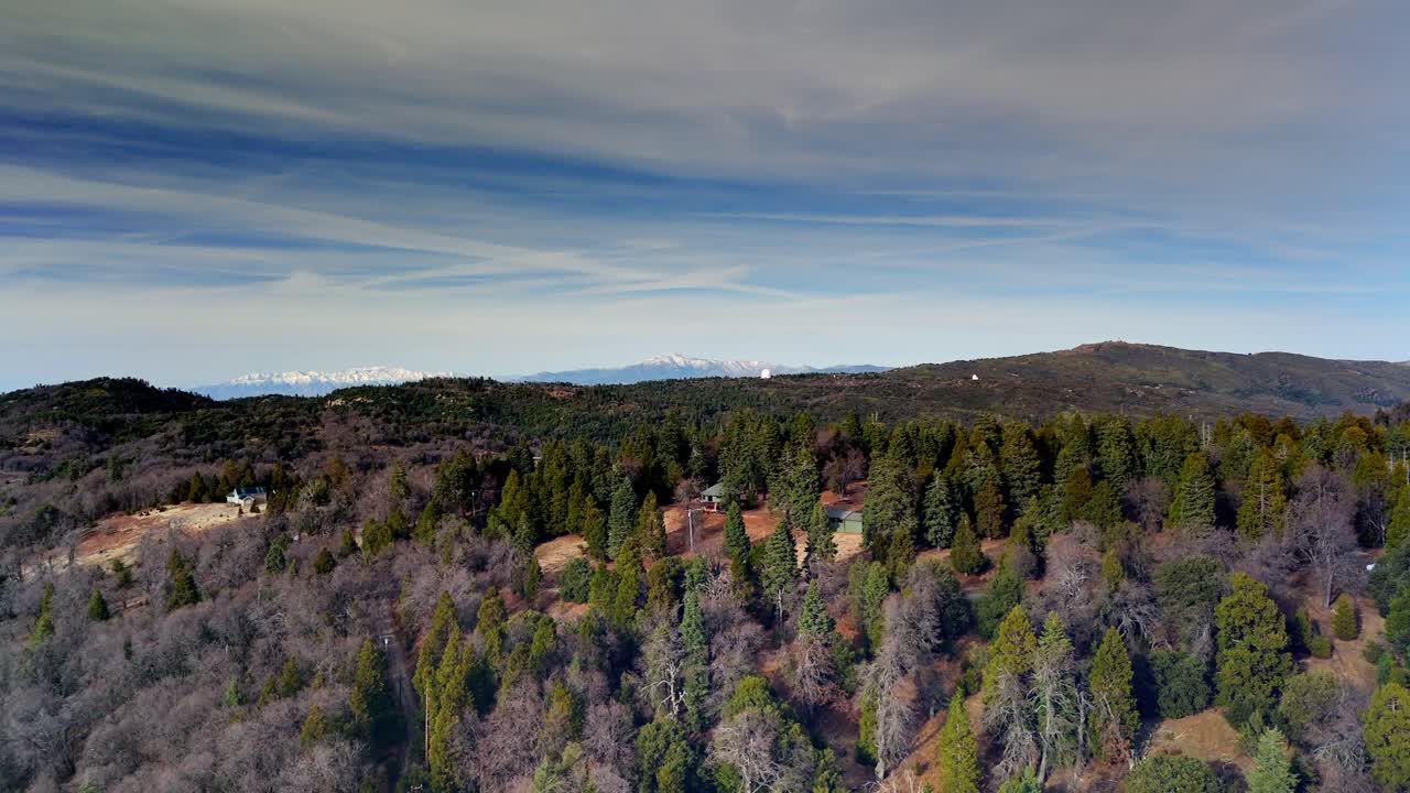 Campervan At Palomar Mountain In San Diego, California, USA. - aerial ascend shot