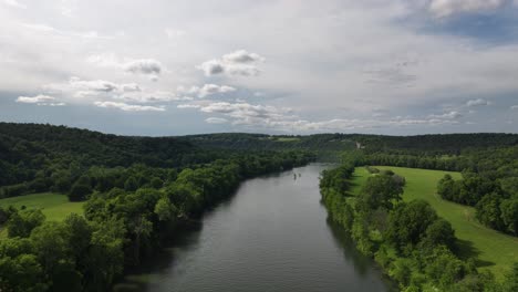 summer scenery at the white river in arkansas