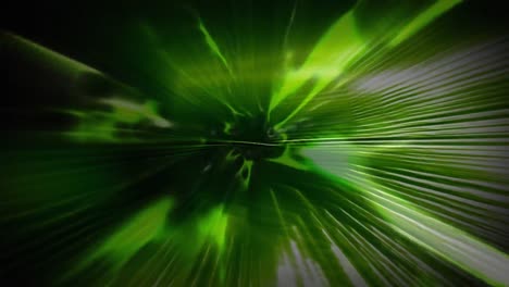 green tunnel of light