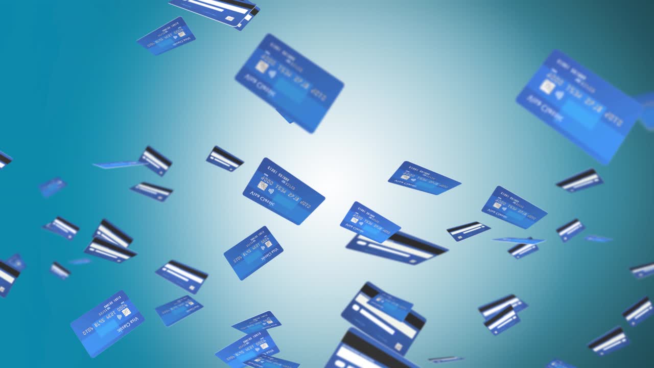 Of a credit card with a chip business market shopping concept financial graphics clean and minimal