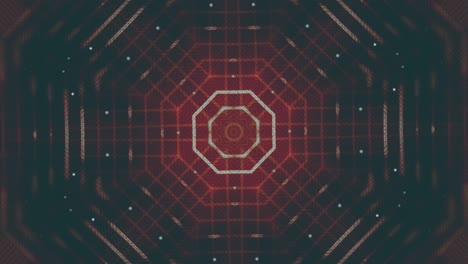 video en 4k del trasfondo del diseño del túnel rojo tecnológico.