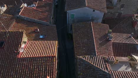 techos rojos de la aldea de pitigliano cerca de grosseto, región de toscana en italia