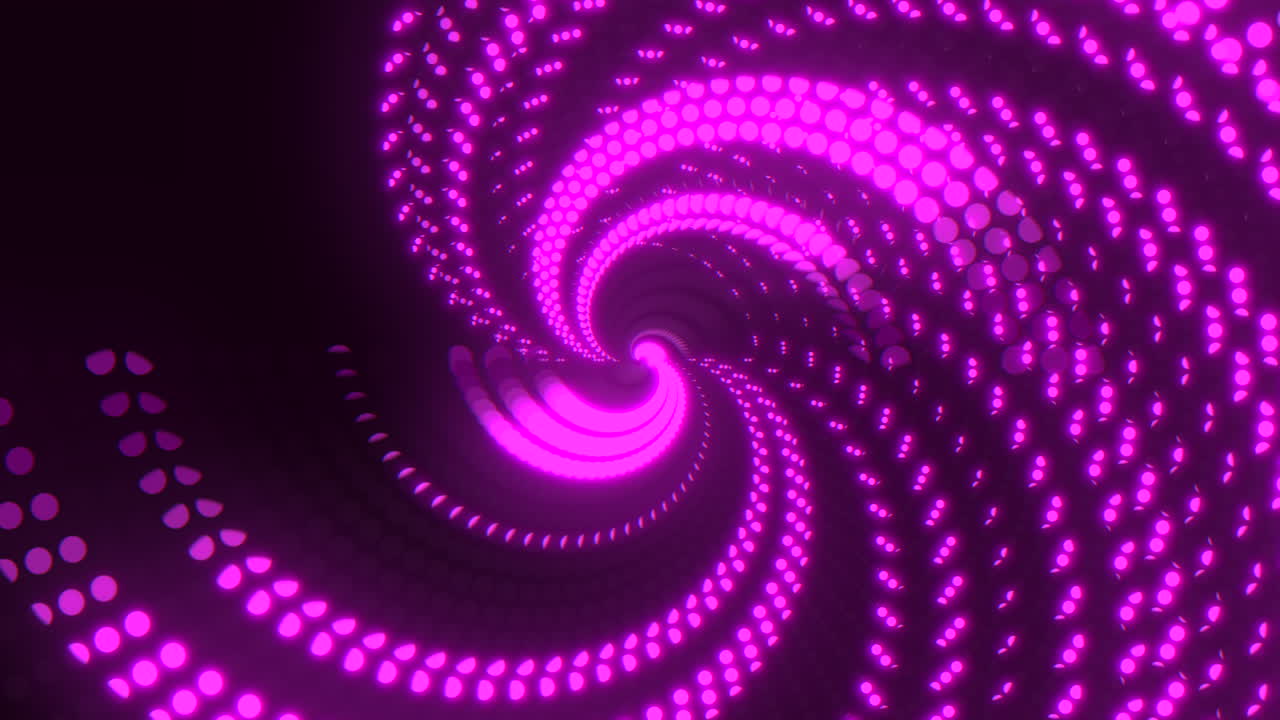A swirling pattern of pink dots creates a dynamic and mysterious vortex in this intriguing image, evoking a sense of movement and energy in a dark setting