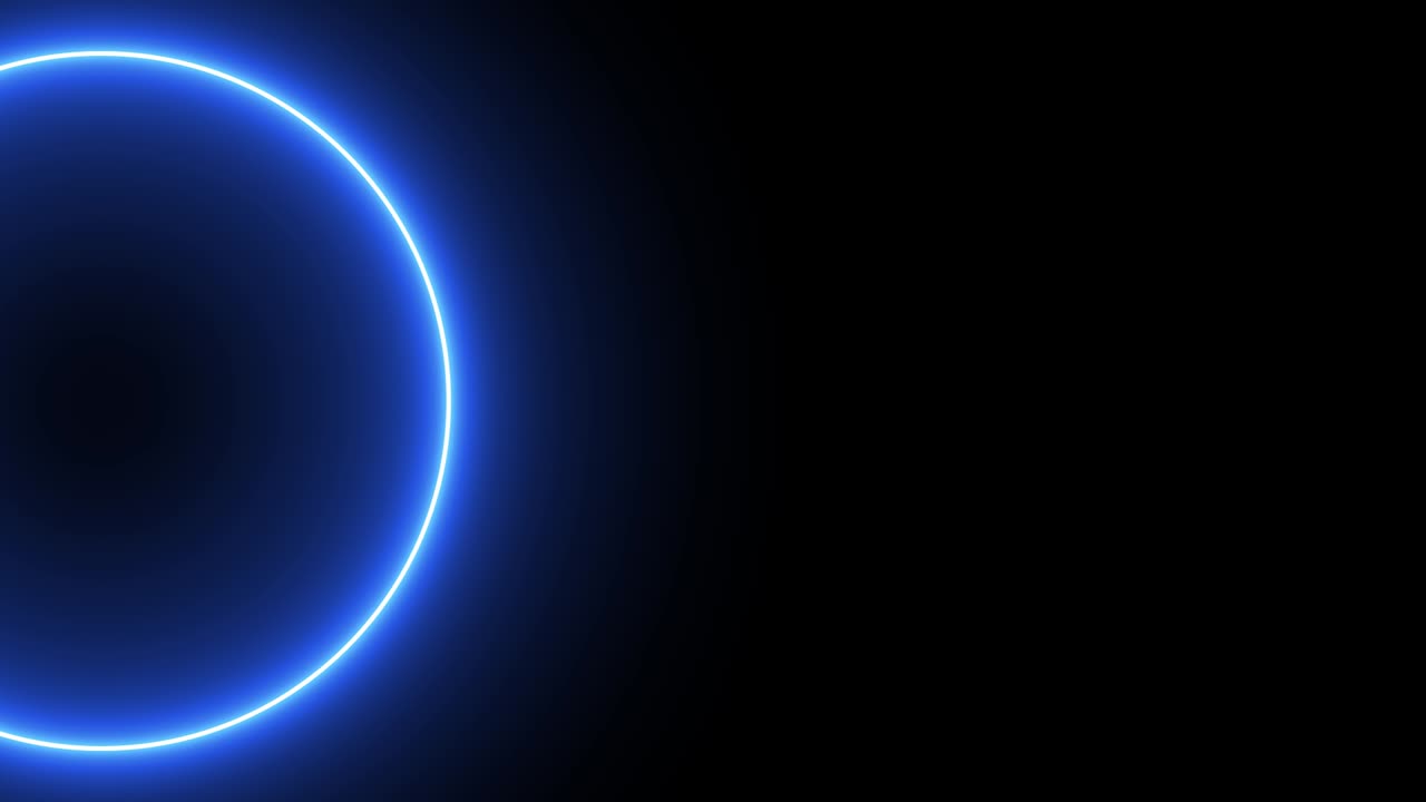 파란 반지 빛나는 전기 애니메이션 모션 그래픽