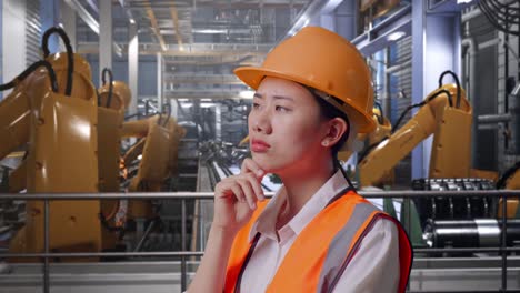 mujer ingeniera en una fábrica