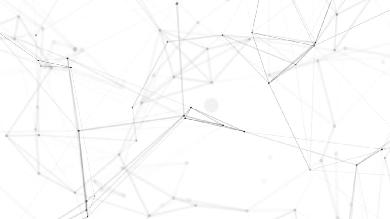 Plexus fantasy abstract technology. Abstract geometric background with moving lines, dots and triangles. Science. Medicine and technology. Loop animations