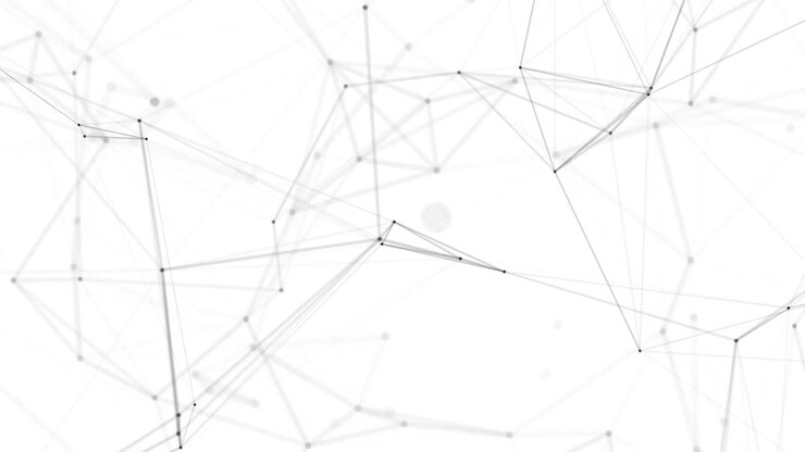 Plexus fantasy abstract technology. Abstract geometric background with moving lines, dots and triangles. Science. Medicine and technology. Loop animations