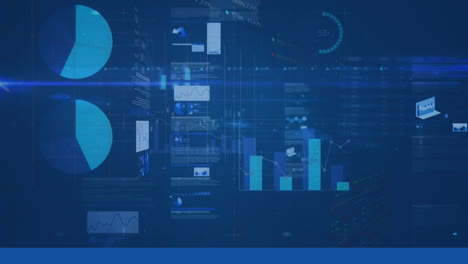 animation of financial data processing and statistics recording