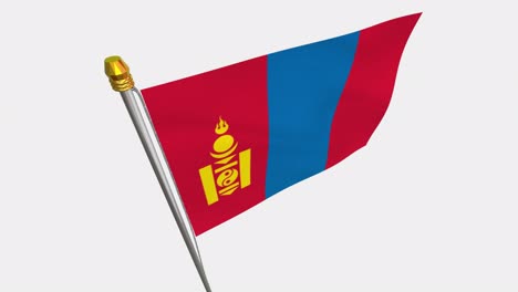 loop video of mongolia.mov flag  fluttering in the wind, slow motion video of 4k , with alpha channel