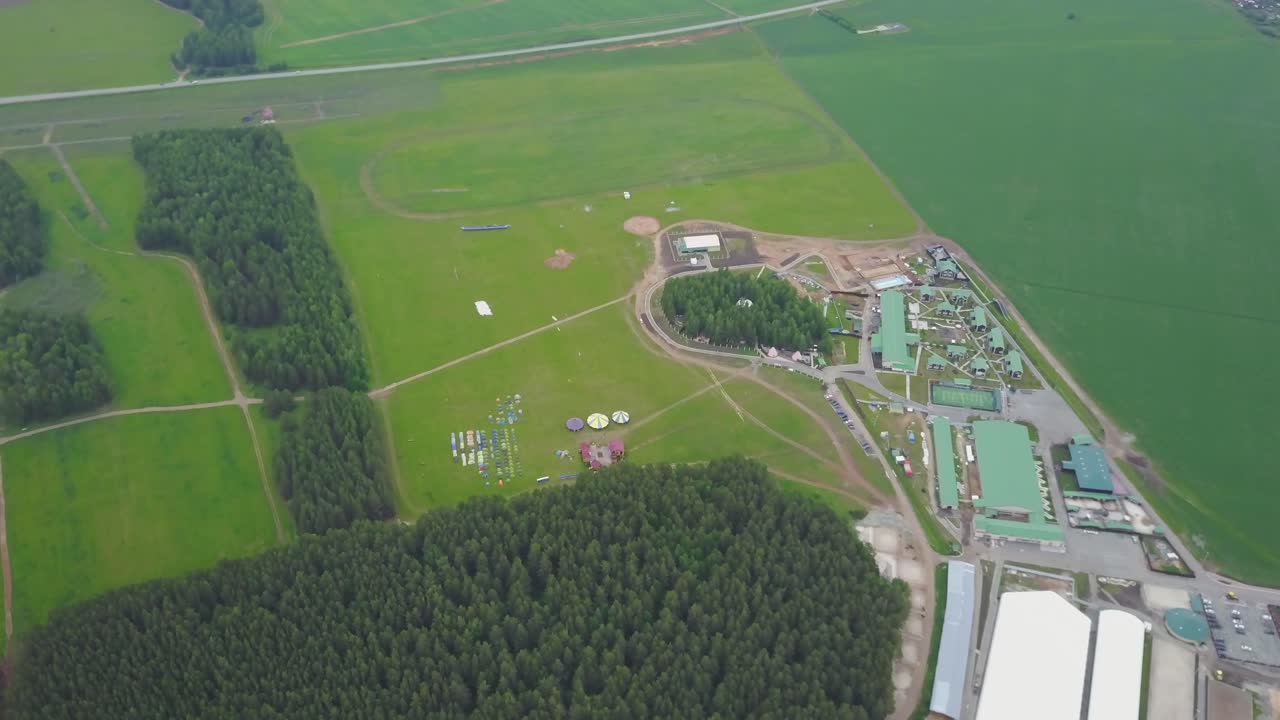 Aerial View of a Country Estate