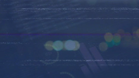 animation of interference and data processing over electricity pylon