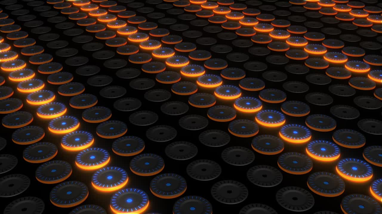 Abstract Futuristic Glowing Circle Pattern