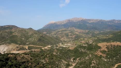 panoramic view on mountains by sunny weather in italia