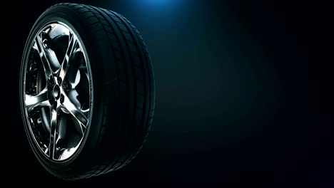 4k quality 3d animation tire background with nice light and seamless loop.