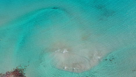 aerial view of a beautiful sandy beach