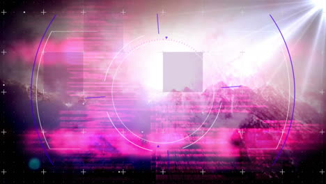 animación del escaneo del alcance y el procesamiento de datos en la interfaz
