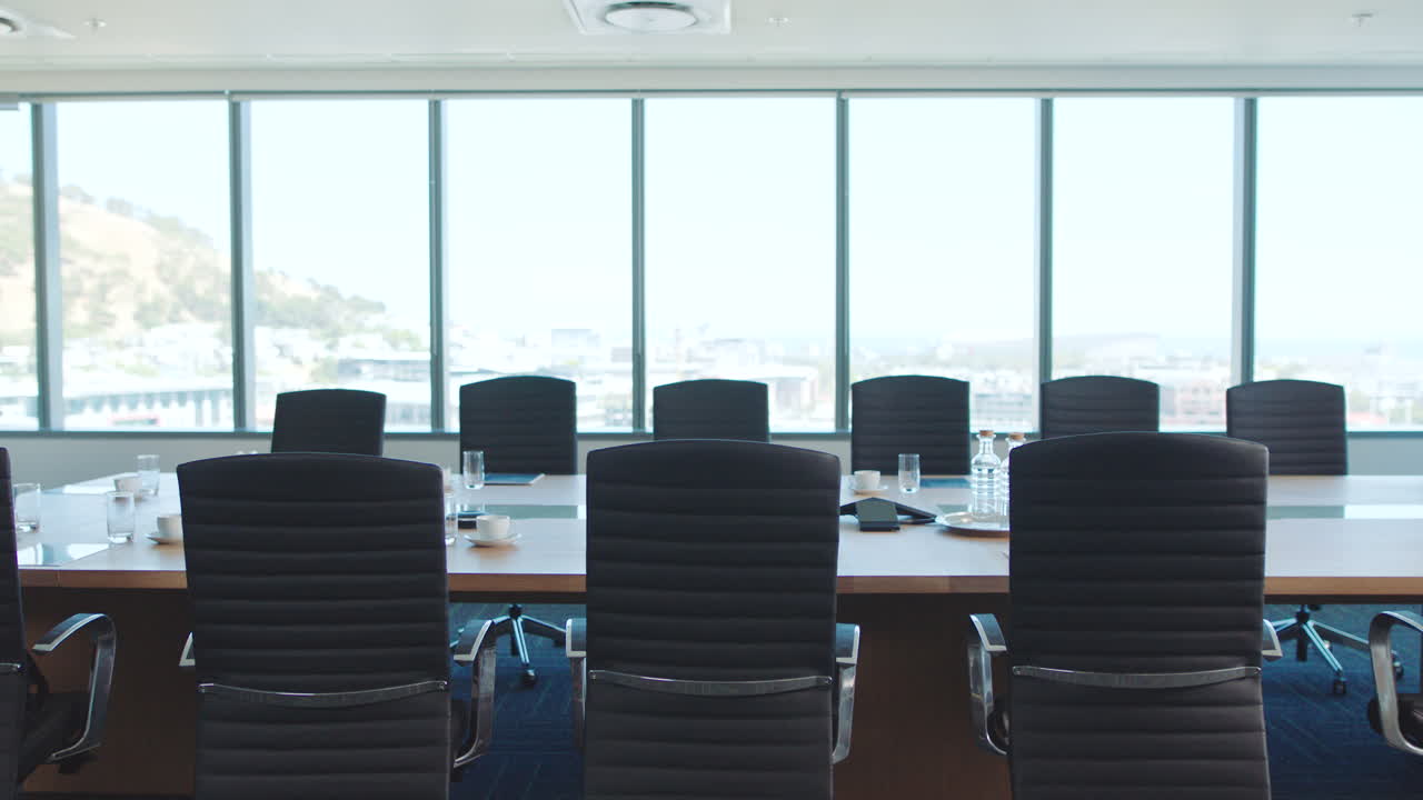 Business meeting room, office space interior