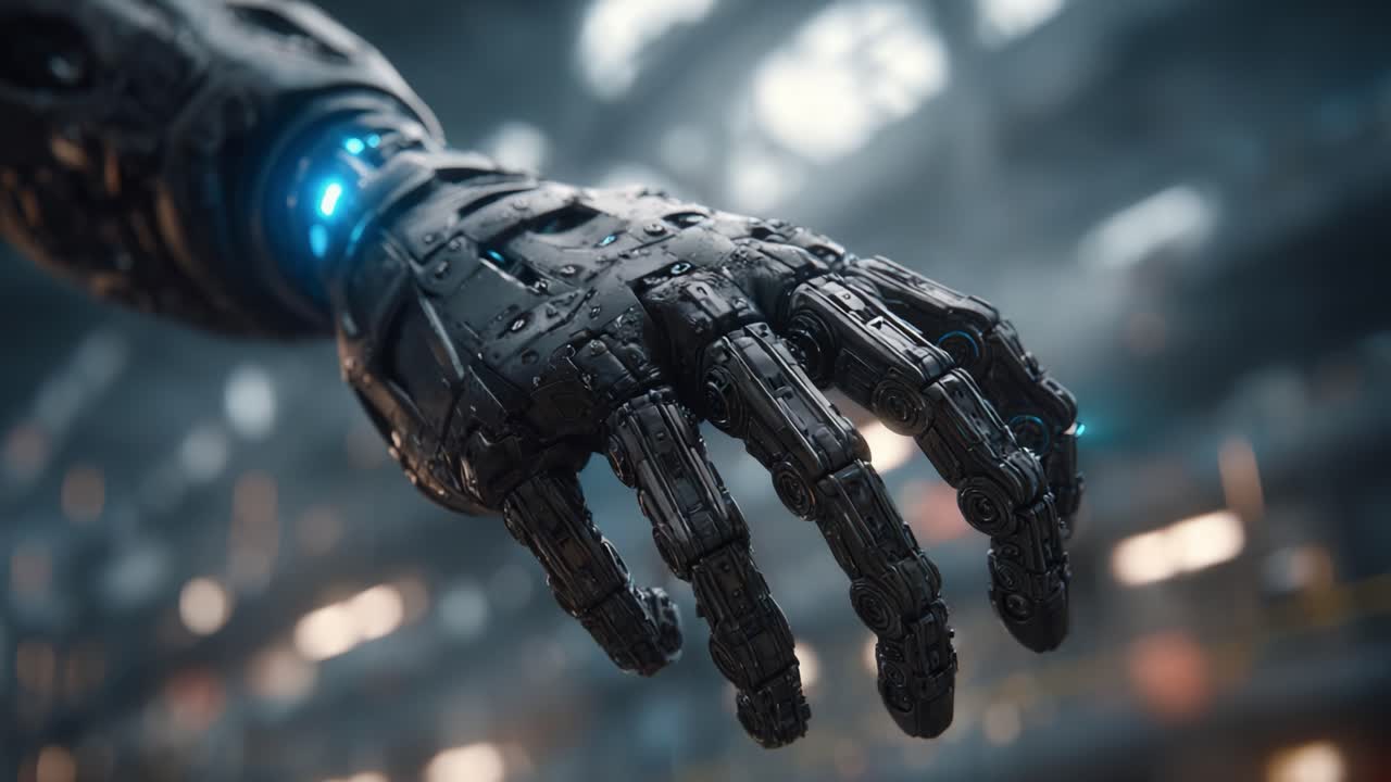 An Explosive Journey into the Future of Robotics: Discover the Transformation of an Advanced Mechanical Hand from Open to Closed Position