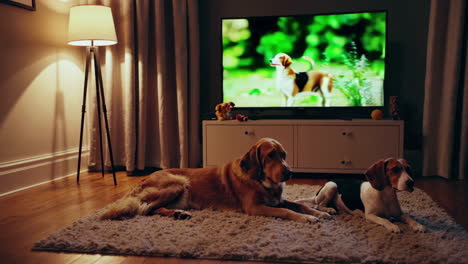 dogs watching tv