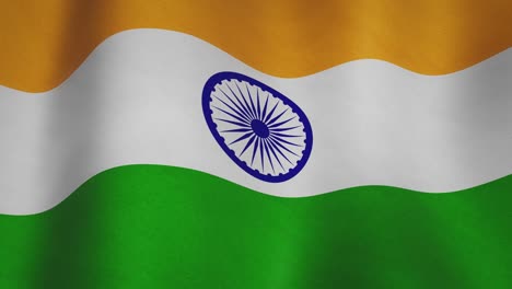la bandera de la india agitando un primer plano muestra la democracia y el gobierno - video de animación sin fisuras