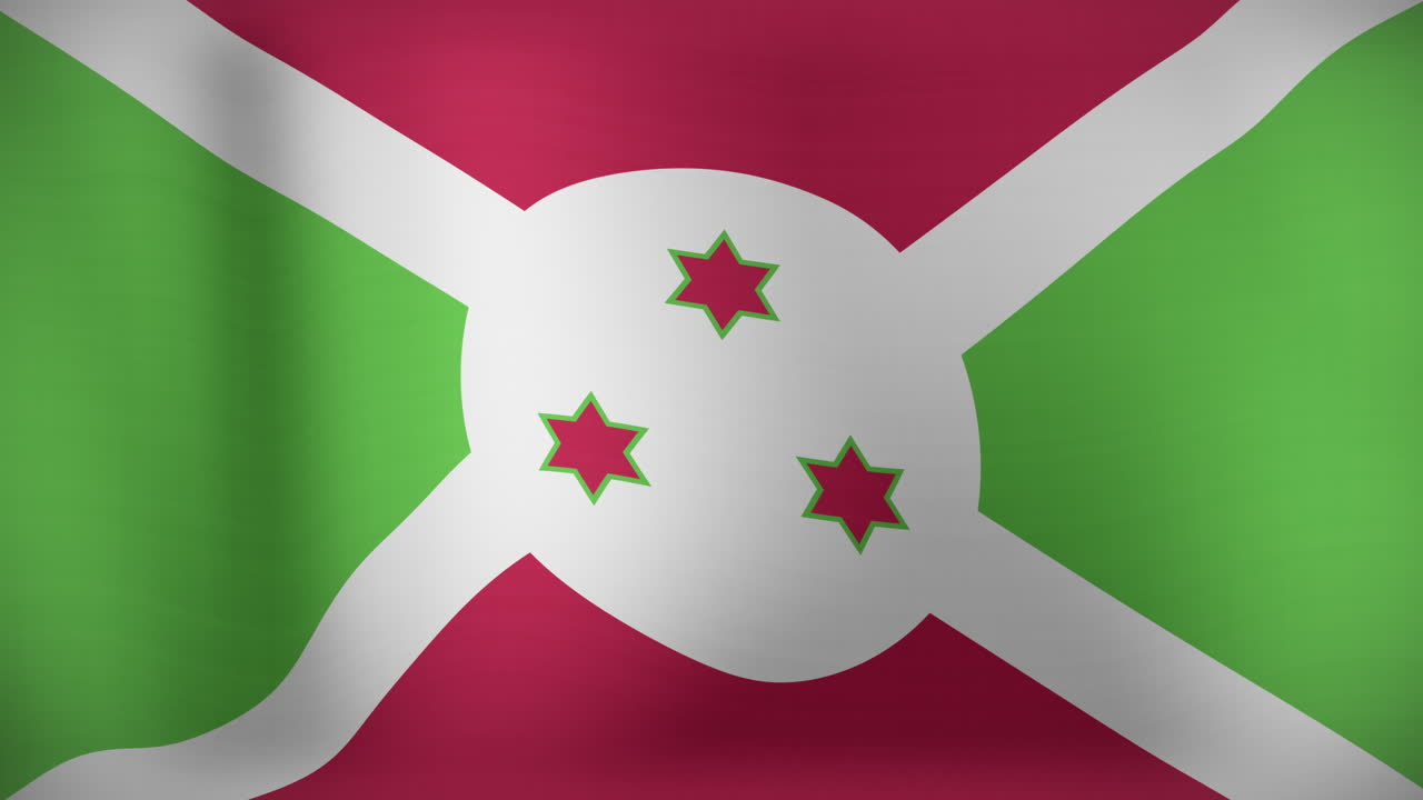 animación de la bandera en movimiento de burundi agitando