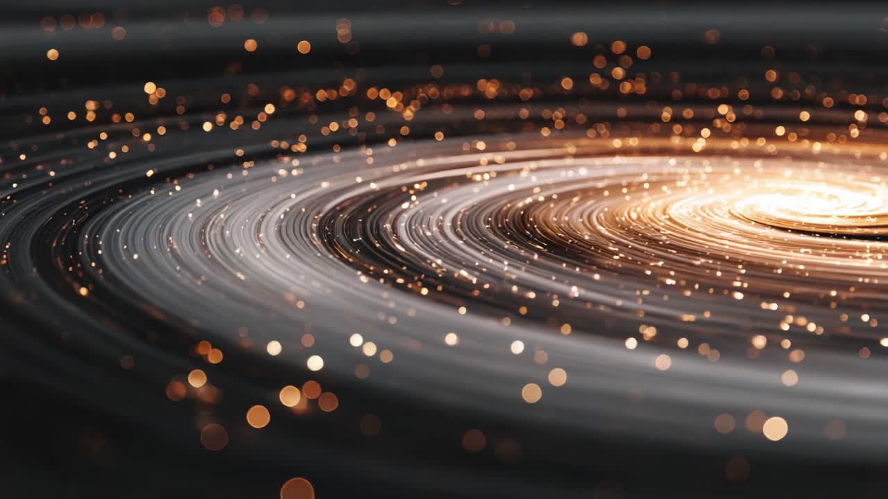 Una sbalorditiva spirale cosmica: Un viaggio squisito attraverso lo spazio catturato in due fotogrammi, mostrando un vortice scintillante di stelle e luce in una distesa di meraviglia.