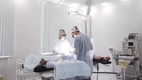 surgical procedure in an operating room