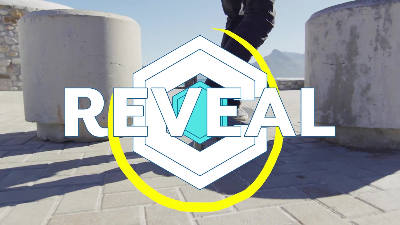 Modern Logo Reveal Animation with Geometric Shapes and Text