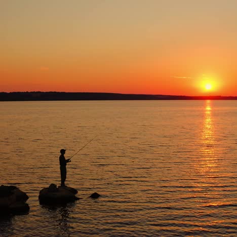 river landscape sunset