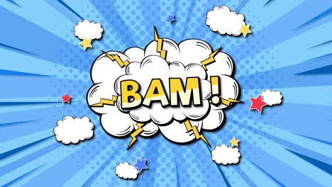 comic-style 'bam!' explosion repeated in sequence