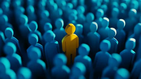 individuo en una multitud